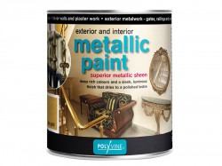 Polyvine Exterior & Interior Metallic Paint Silver 500ml