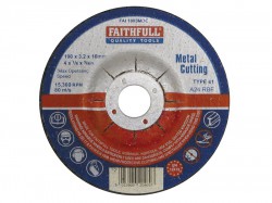 Faithfull Cut Off Disc for Metal Depressed Centre 100 x 3.2 x 16mm
