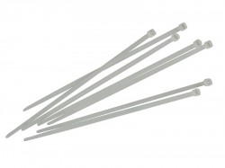 Faithfull Cable Ties White 150mm x 3.6mm Pack of 100