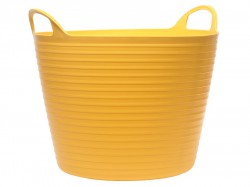 Faithfull Heavy-Duty Polyethylene Flex Tub 42 Litres Yellow