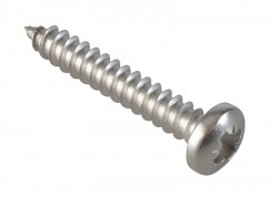 ForgeFix Self-Tapping Screw Pozi Compatible Pan A2 SS 1in x 8 ForgePack 25