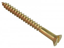 Forgefix Wood Screw Slotted CSK Brass 2in x 10 Forge Pack 6