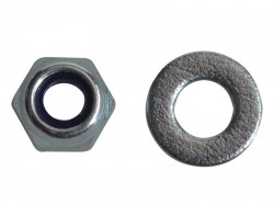 Forgefix Nyloc Nuts & Washers Zinc Plated M4 Forge Pack 50