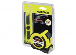 Komelon PowerBlade II Pocket Tape 8m/26ft (Width 27mm) with Knife