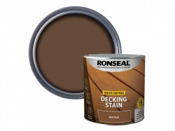 Ronseal Quick Drying Decking Stain Rich Teak 2.5 litre