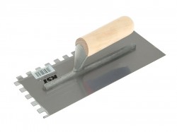 R.S.T. Notched Trowel Square 10mm Wooden Handle 11in x 4.1/2in