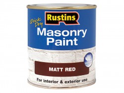 Rustins Quick Dry Masonry Paint Red 500ml