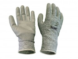 Scan Grey PU Coated Cut 5 Liner Gloves - XL