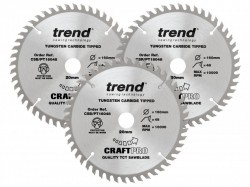 Trend CraftPro Panel Trim Saw Blade 160 x 20mm x 48T (Pack 3)
