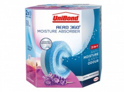 Unibond Aero 360 Moisture Absorber Aromatherapy Lavender Refills Pack of 2