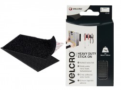 VELCRO Brand VELCRO Brand Heavy-Duty Stick On Strips (2) 50 x100mm Black