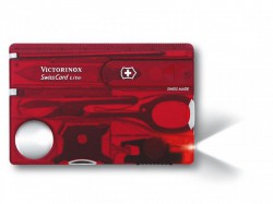 Victorinox Swiss Card Lite Translucent Red Blister Pack
