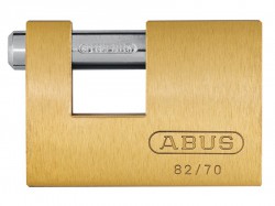 ABUS Mechanical 82/70 70mm Monoblock Brass Shutter Padlock Carded