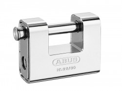 ABUS Mechanical 92/80 80mm Monoblock Brass Body Shutter Padlock Keyed 8522