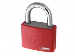 ABUS Mechanical T65AL/40 40mm My Lock Aluminium Padlock Red Body Keyed 6401