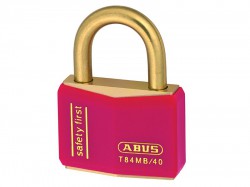 ABUS Mechanical T84MB/40 40mm Red Safety First Rustproof Padlock Keyed 8404