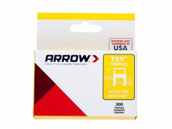 Arrow T59 Insulated Staples Clear 6 x 6mm Box 300