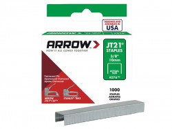 Arrow JT21 T27 Staples 10mm (3/8in) Box 1000