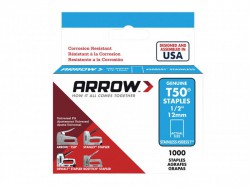 Arrow T50 Staples Stainless Steel 508SS 12mm (1/2in) Box 1000