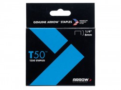 Arrow T50 Staples 6mm (1/4in) Pack 5000 (4 x 1250)