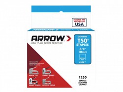Arrow A50624 T50 Staples Box 1250 10mm 3/8in (B)