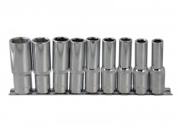 BlueSpot Tools Deep Socket Set of 9 Metric 1/2in Square Drive