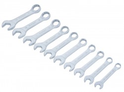 BlueSpot Tools Stubby Combination Spanner Set of 10 Metric 10 to 19mm