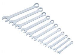 BlueSpot Tools Combination Spanner Set of 11 Metric 6 to 19mm