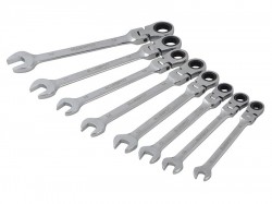 BlueSpot Tools Flexible Head Ratchet Set of 8 Metric