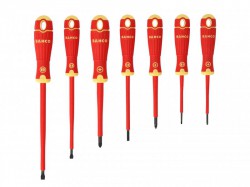 Bahco BAHCOFIT Insulated Screwdriver Set of 7 Slotted / Pozi