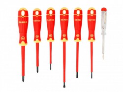 Bahco BAHCOFIT Insulated Screwdriver Set of 7 Slotted / Phillips
