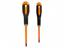 Bahco Insulated ERGO Combi Screwdriver Twin Pack PZ1/SL5 & PZ2/SL6