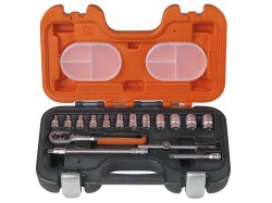 Bahco S160 Socket Set of 16 Metric & AF 1/4in Drive