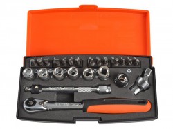 Bahco SL24 Socket Set of 24 Metric 1/4in Drive