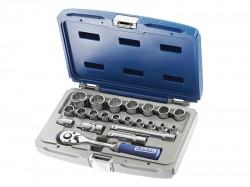 Britool Expert Socket & Accessory Set of 22 Metric 3/8in Drive 6-24mm