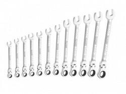 Britool Expert Flexible Head Ratchet Spanner Set 12 Piece Metric