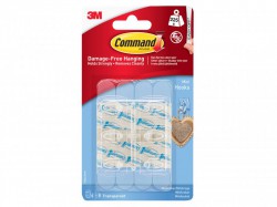 Command Clear Mini Hooks with Clear Strips (Pack 6)