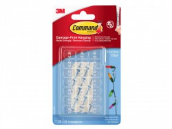 Command Clear Decorating Clips with Clear Strips (Pack 20)
