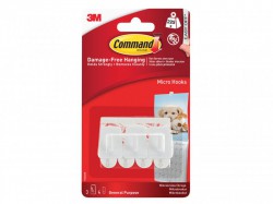 Command White Micro Hooks (Pack 3)