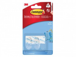 Command Clear Hooks with Clear Strips, Small (Pack 2)