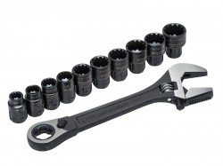 Crescent X6 Pass-Thru Adjustable Wrench Set 11 Piece