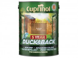 Cuprinol Ducksback 5 Year Waterproof for Sheds & Fences Autumn Gold 5 Litre