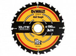 DEWALT Circular Saw Blade 190 x 30mm x 24T Corded Extreme Framing