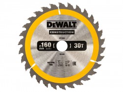 DEWALT Construction Circular Saw Blades 160 x 20mm x 30T