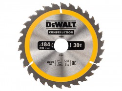 DEWALT Construction Circular Saw Blade 184 x 30mm x 30T