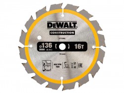 DEWALT Construction Trim Saw Blade 136 x 10mm x 16T