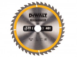 DEWALT Construction Circular Saw Blade 235 x 30mm x 40T