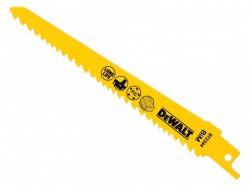 DEWALT Cobolt Steel Sabre Blade Fine Fast Cuts in Wood & Plastic 152mm Pack of 5