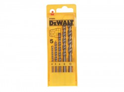 DEWALT Masonry Drill Set of 5 4 0- 10.0mm