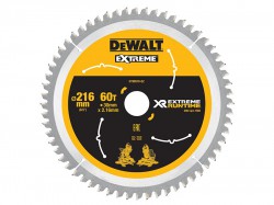 DEWALT XR FlexVolt Circular Saw Blade 216 x 30mm x 60T